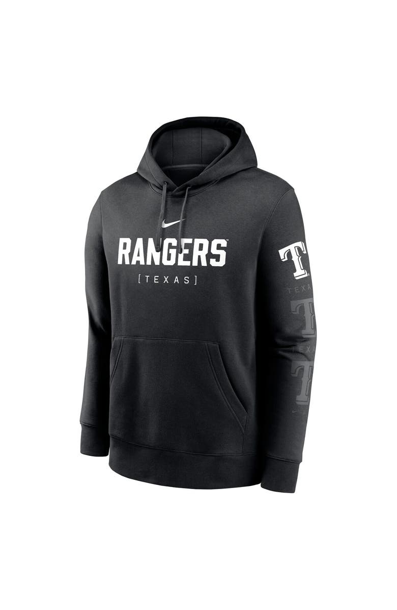 Nike Men's Nike Black Texas Rangers Fashion Club Pullover Hoodie, Alternate, color, 