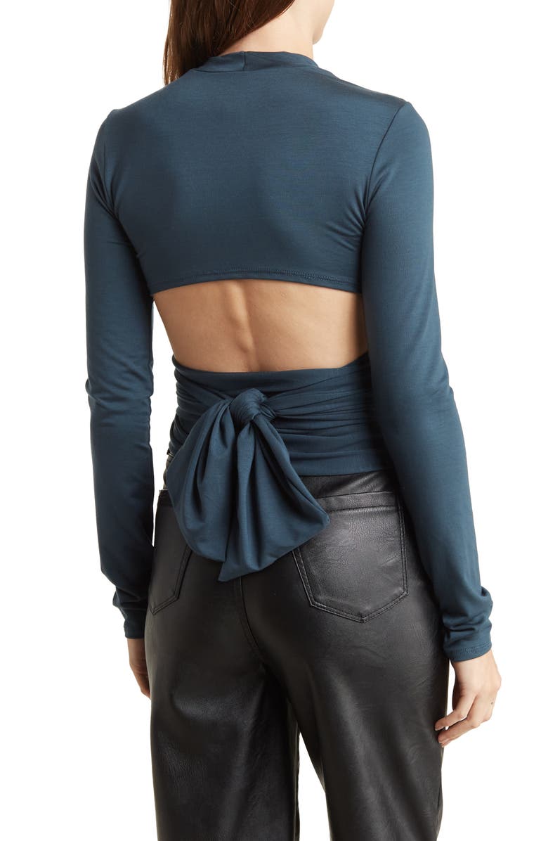 GO COUTURE Wrap Front Top, Alternate, color, Rhodonite