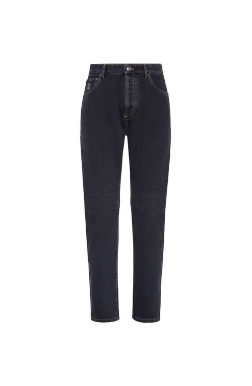 Brunello Cucinelli Leisure Fit Five-pocket Trousers In Gray