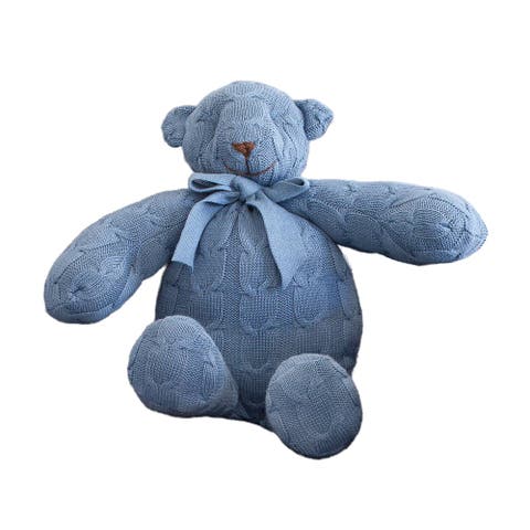 Plush Cable Knit Teddy Bear
