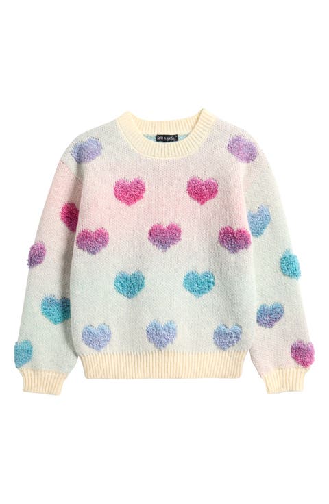 Kids' Ombré Heart Sweater (Little Kid)