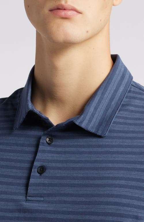 Robert Barakett Homebrook Stripe Cotton Blend Polo In Blue