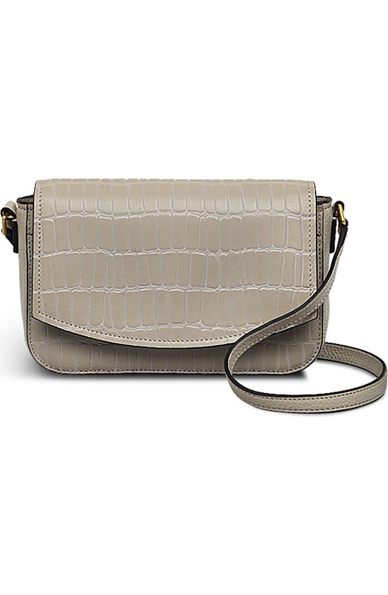 Radley River Road Mini Croc Embossed Crossbody Bag, Main, color, Pumice