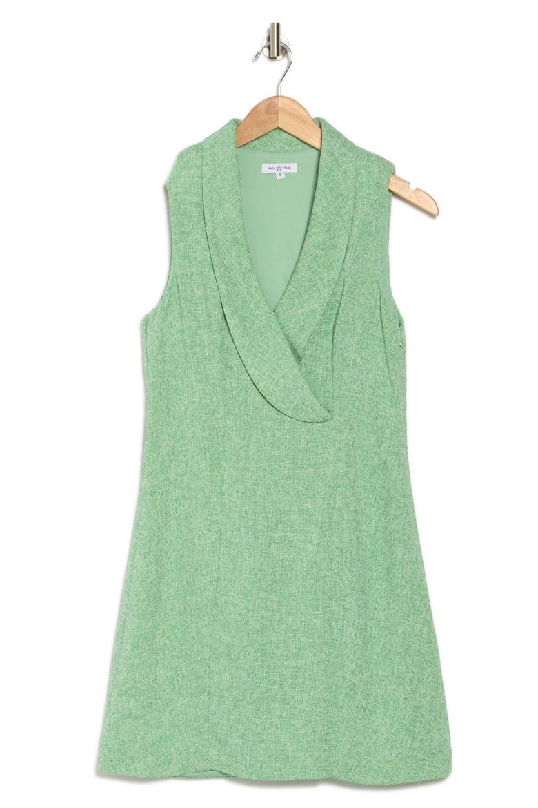 Linda Sleeveless Blazer Dress, Alternate, color, GREEN TWEED