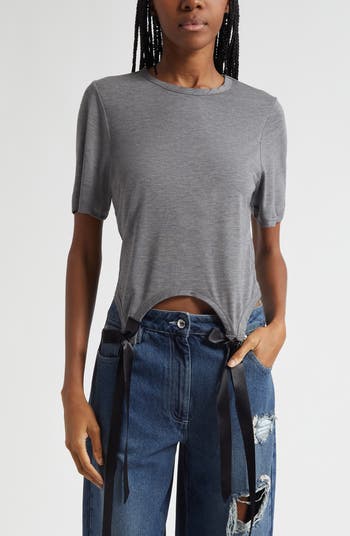 Simone Rocha Easy Bow Tails Cotton T-Shirt | Nordstrom