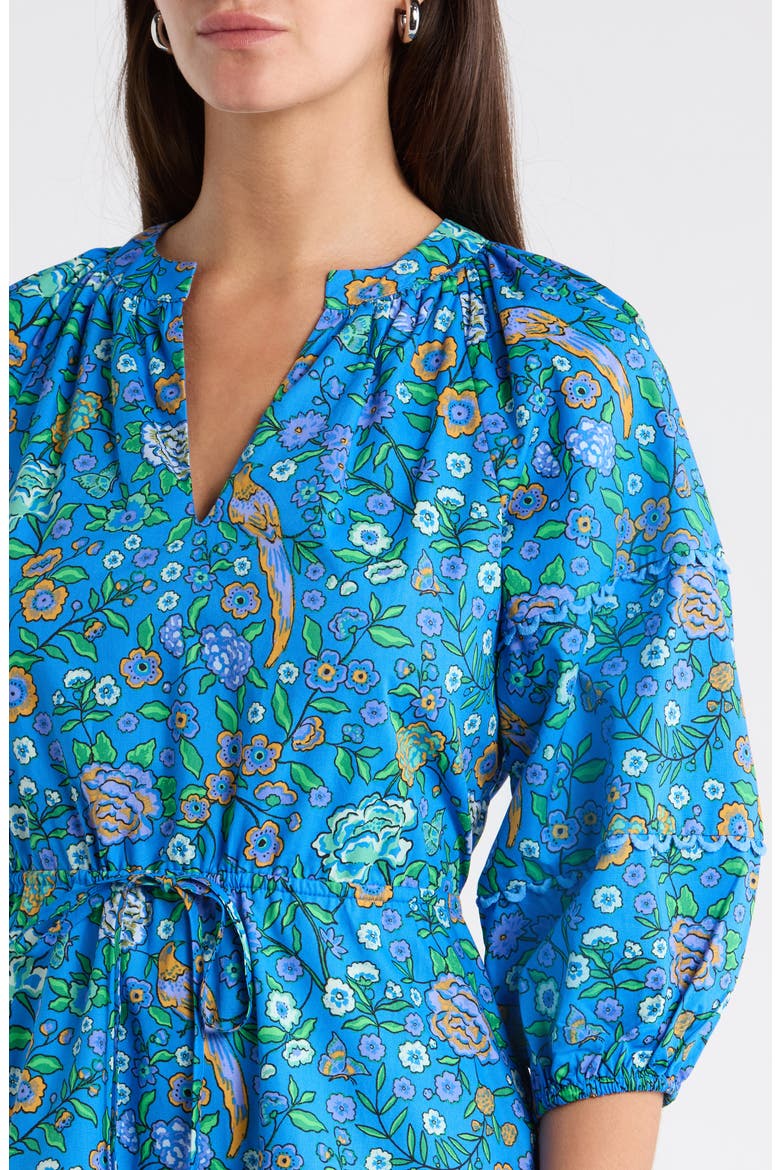 Dabria Split Neck Minidress, Alternate, color, BLUE-GREENS