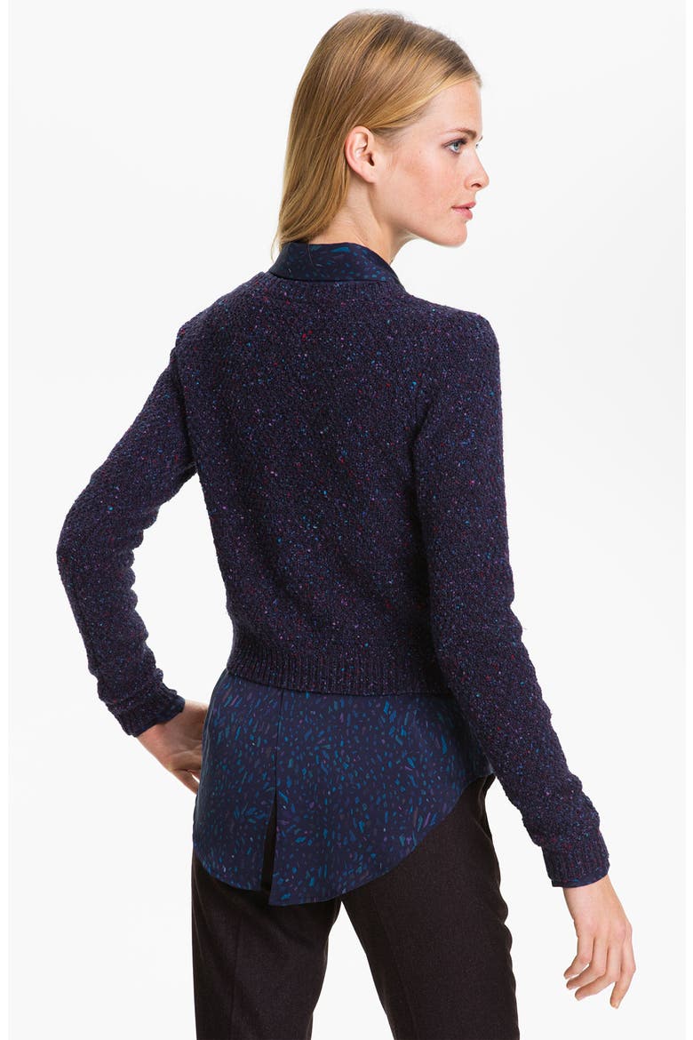 'Mavis' Crop Sweater, Alternate, color, PURPLE FLECK