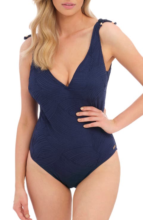 Underwire Plunge One-Piece Swimsuit