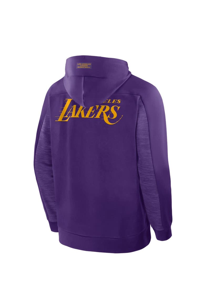Men's Fanatics Purple Los Angeles Lakers Back Door Cut Play Defender Full-Zip Hoodie, Alternate, color, Purple