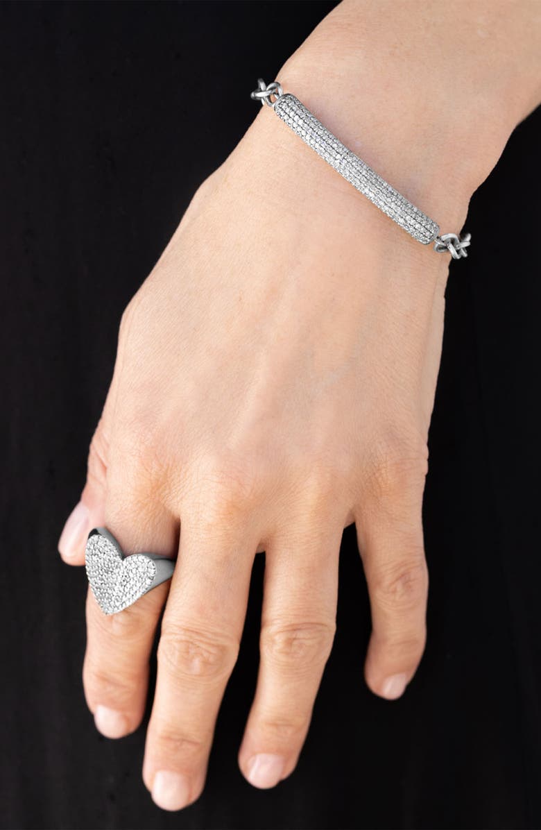 Sheryl Lowe Pave Diamond Tube Chain Bracelet, Alternate, color, 