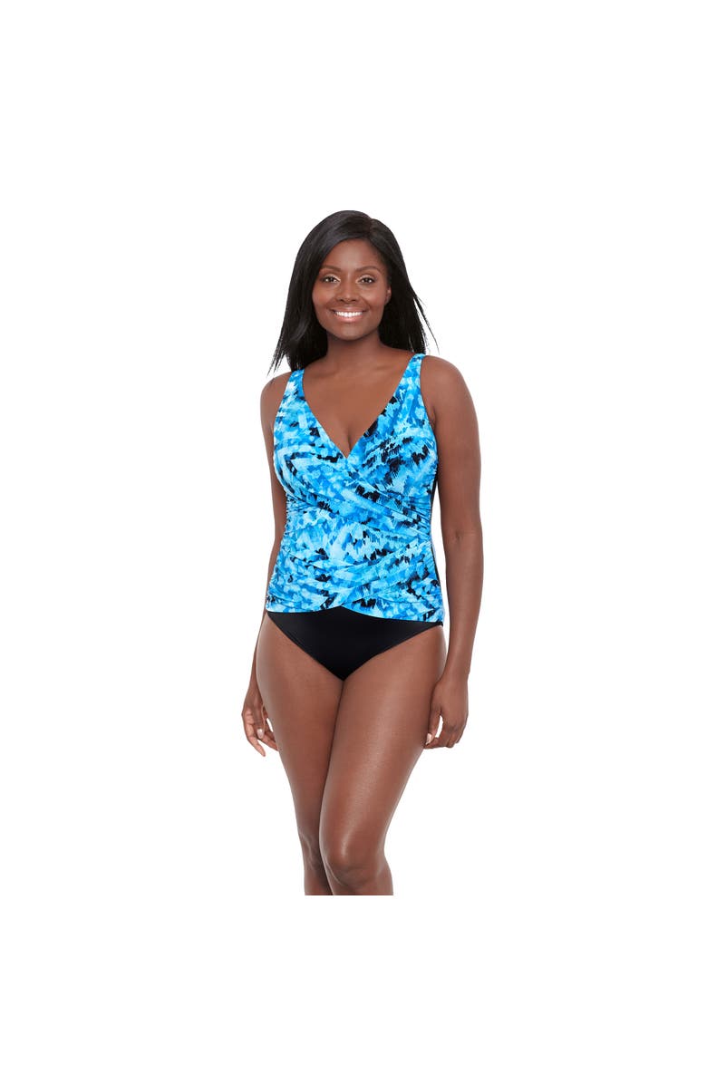 Trimshaper Megan V-Neckline One-Piece Swimsuit, Main, color, Reverberate