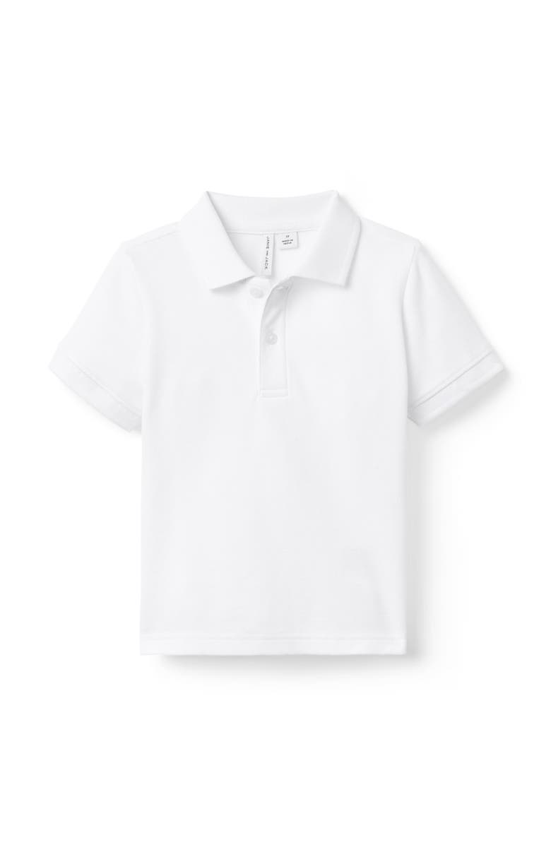Janie and Jack The Classic Uniform Pique Polo, Main, color, White