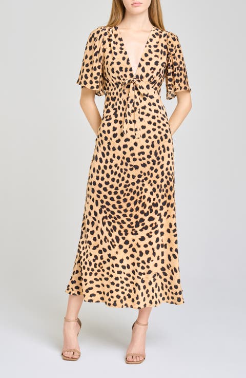 Jules Cheetah Print Midi Dress