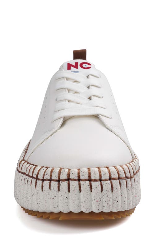 Shop National Comfort Leather Sneaker In White/tan Leather