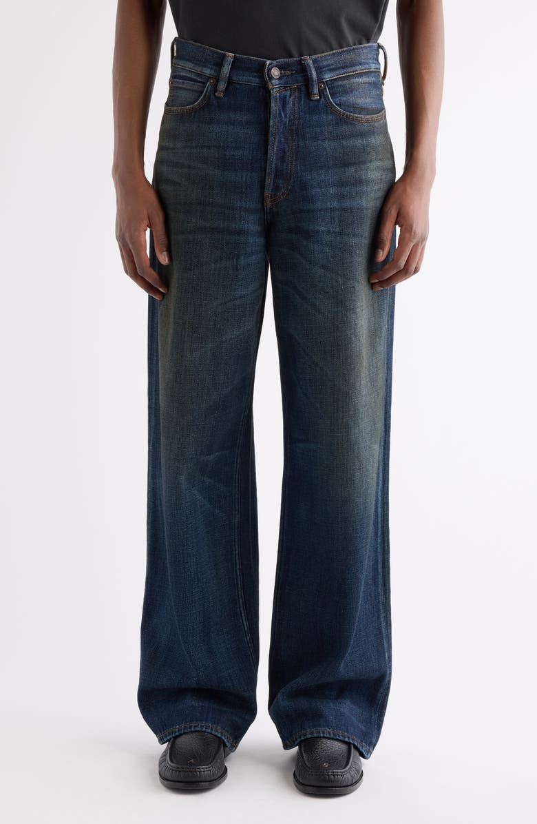 Acne Studios 1981 Loose Fit Jeans, Main, color, Dark Blue