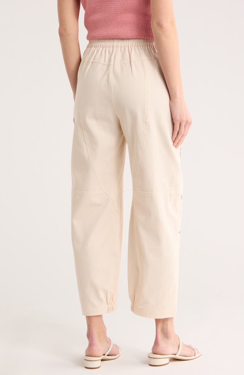 DR2 by Daniel Rainn Floral Cotton Pants, Alternate, color, Antique Ivory