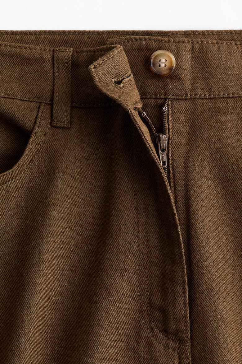 Linen-blend Trousers, Alternate, color, Brown