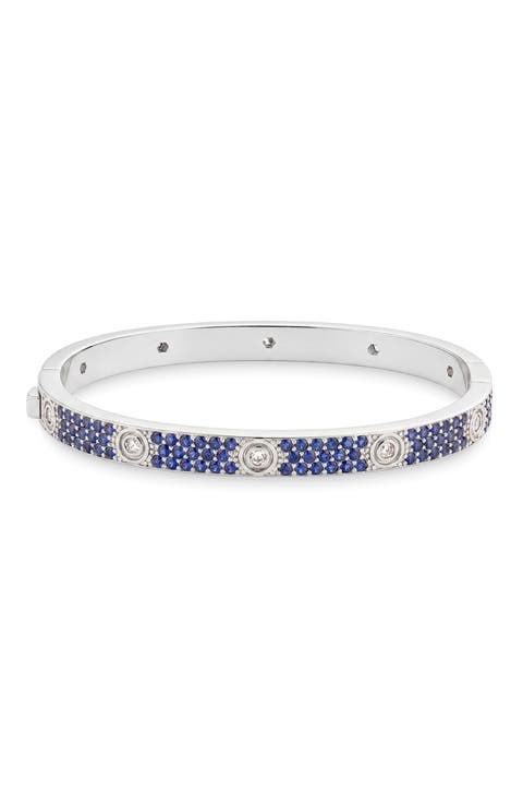 Lumire 14k Gold Plate Cubic Zirconia Bangle