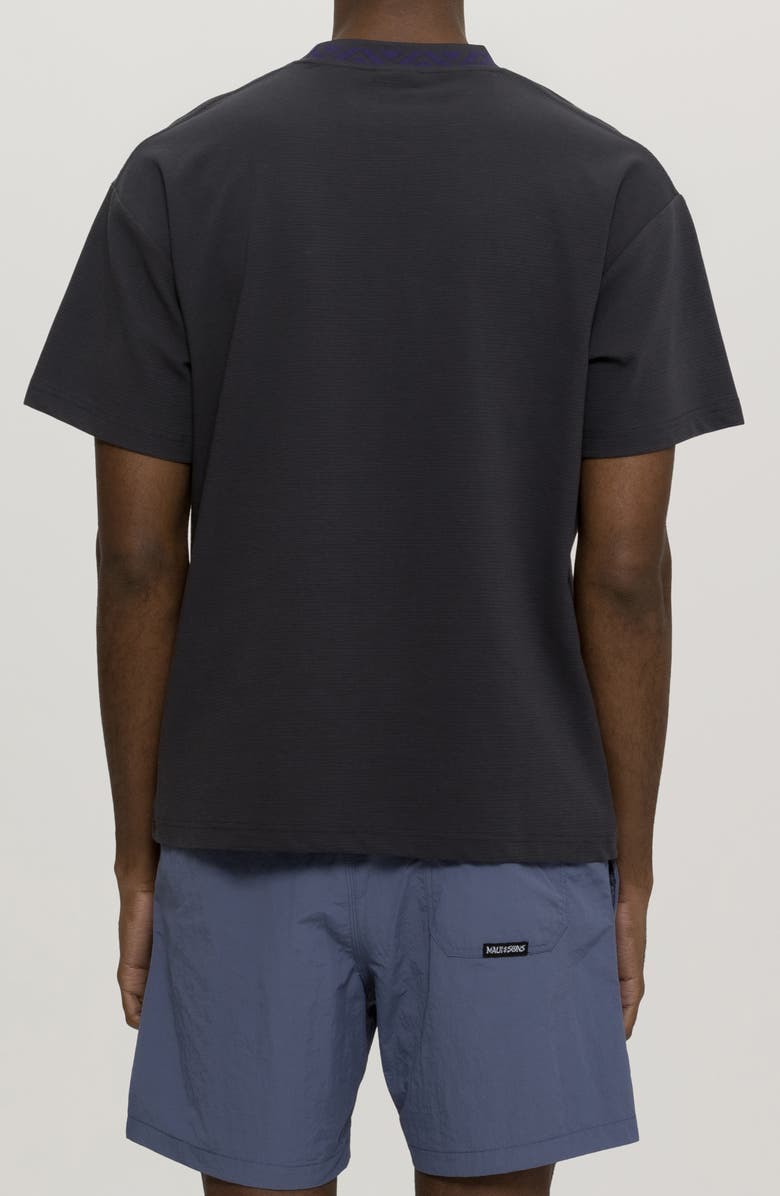 Maui & Sons Break Neck Oversize Textured Cotton T-Shirt, Alternate, color, Iron