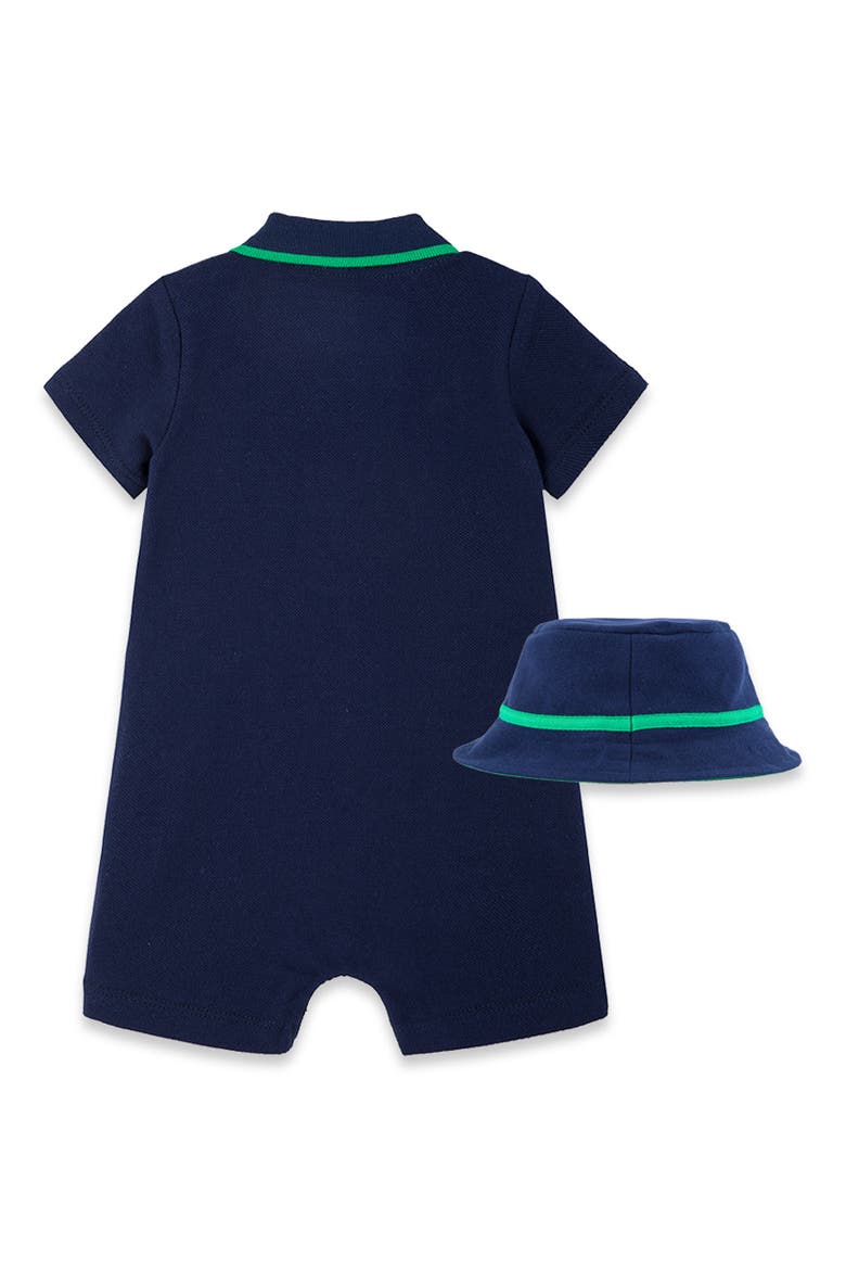 Gator Romper & Hat Set, Alternate, color, NAVY