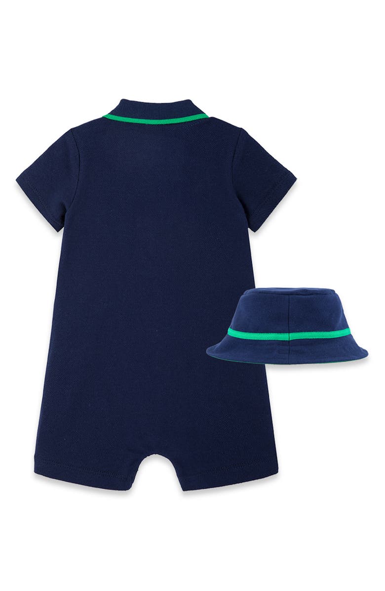 Little Me Gator Romper & Hat Set, Alternate, color,