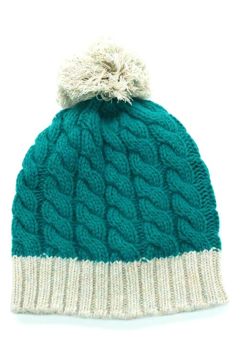 Wool Blend Pompom Beanie