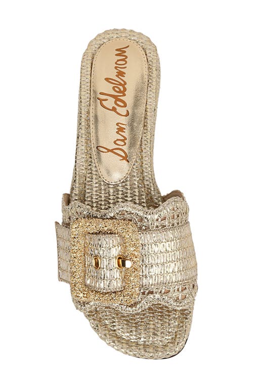 Shop Sam Edelman Bambi 6 Slide Sandal In Amber Gold