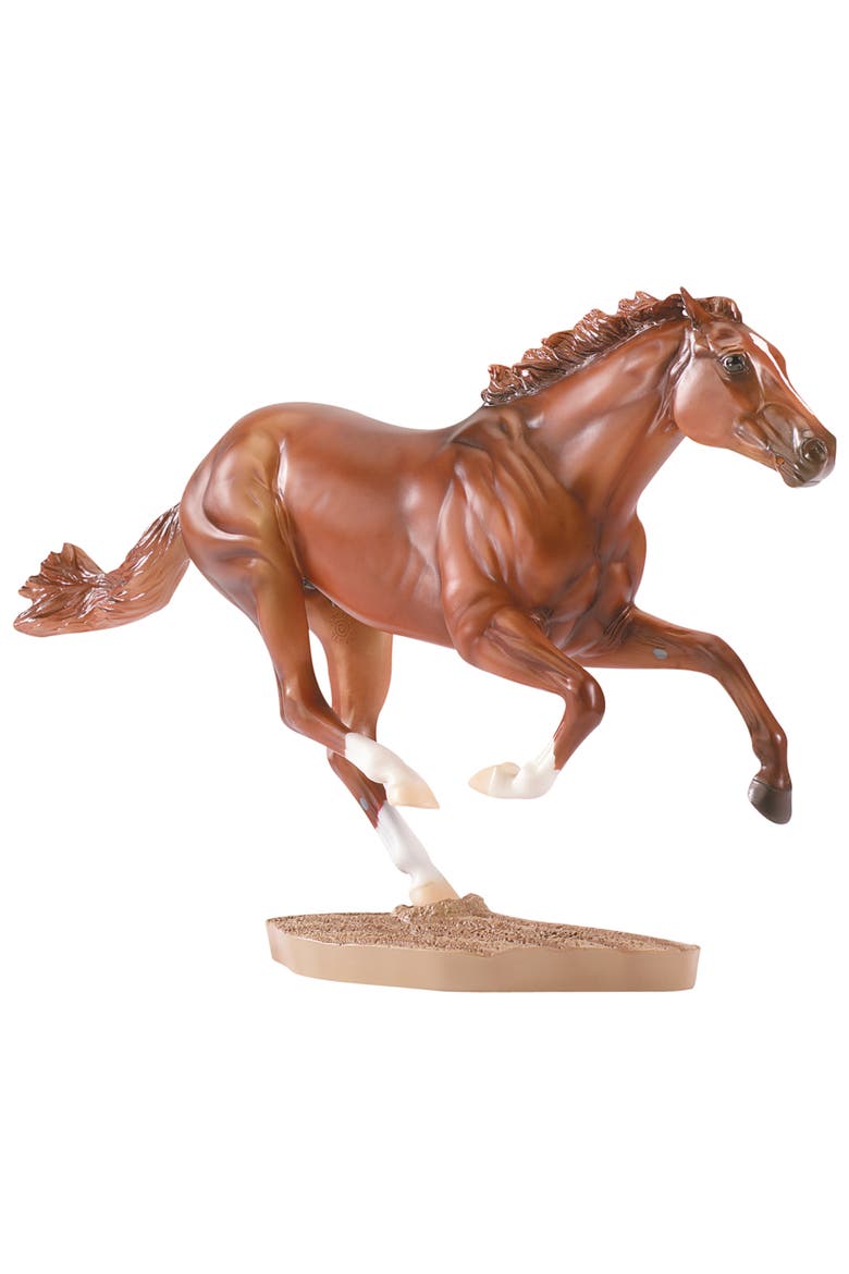 Traditional Series Secretariat Horse with Base Model, Main, color, Brown