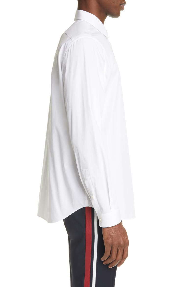 Slim Fit Embroidered Button-Up Shirt, Alternate, color, WHITE
