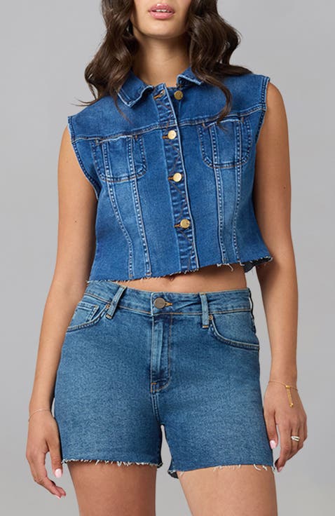 Gabbie Cropped Denim Vest