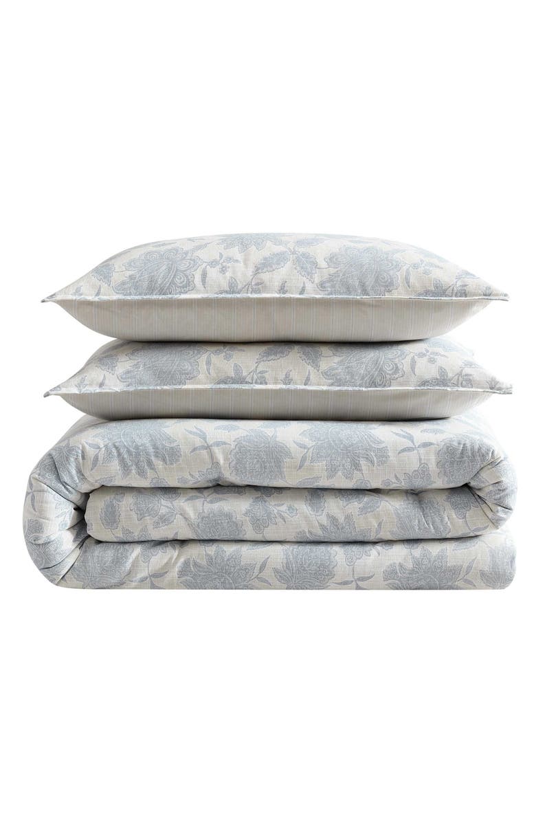 Nautica Elmwood Floral Cotton Comforter Set, Main, color, Lt-Pastel Blue