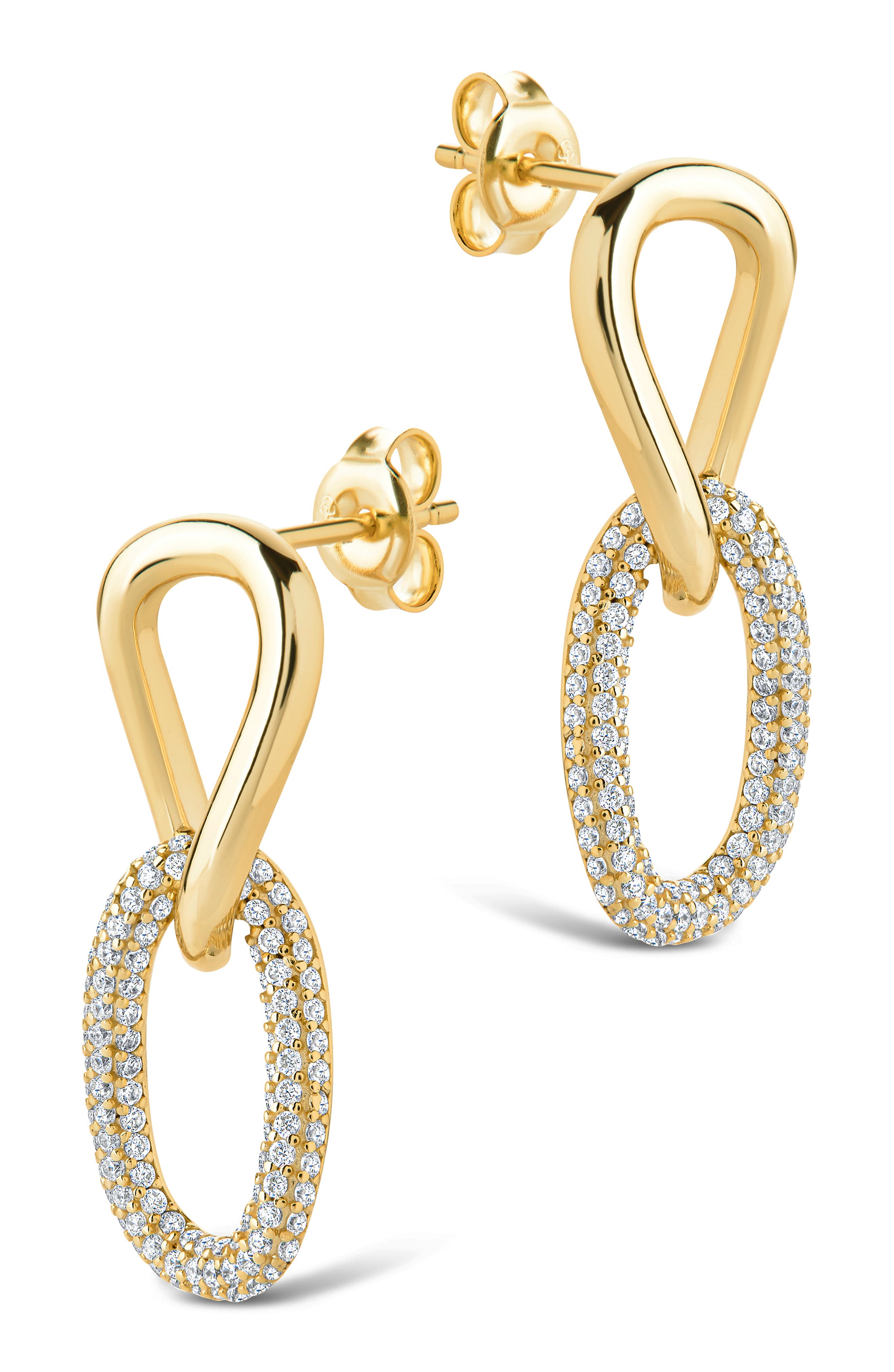 Sterling Forever Taissa Cubic Zirconia Chain Drop Earrings (Women ...