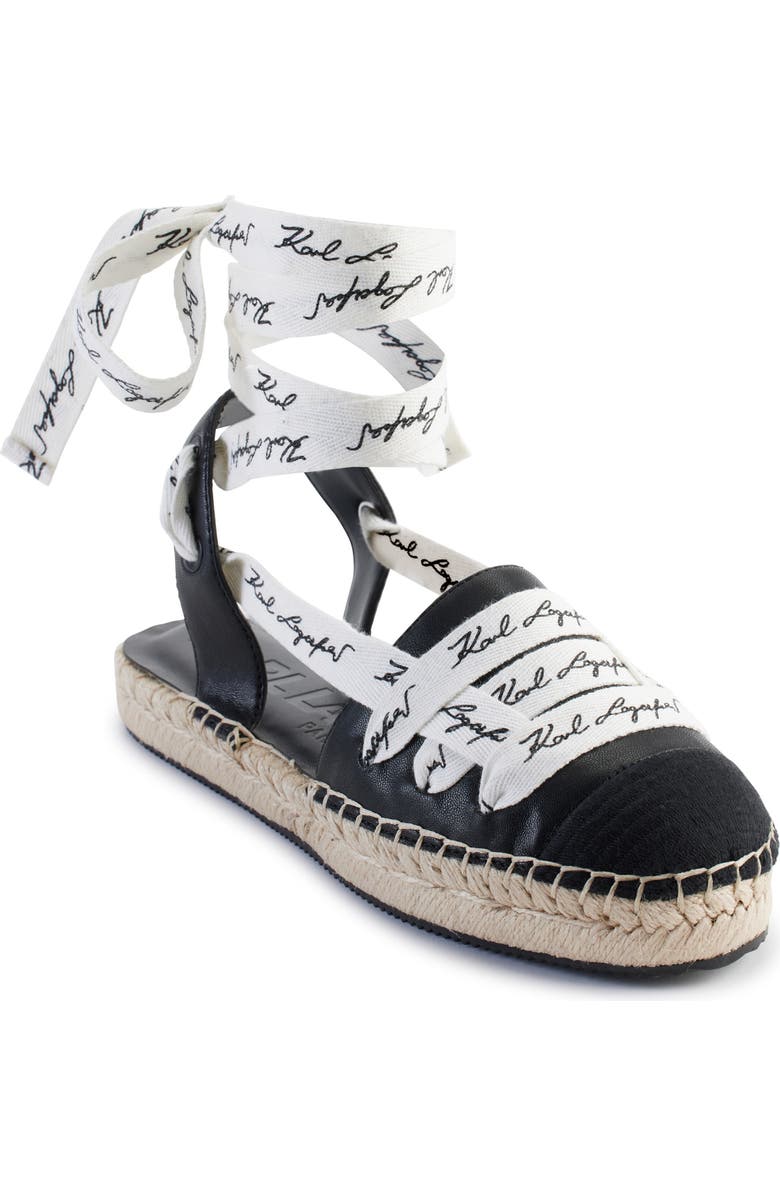 KARL LAGERFELD PARIS Mariko Ankle Strap Platform Espadrille, Main, color,