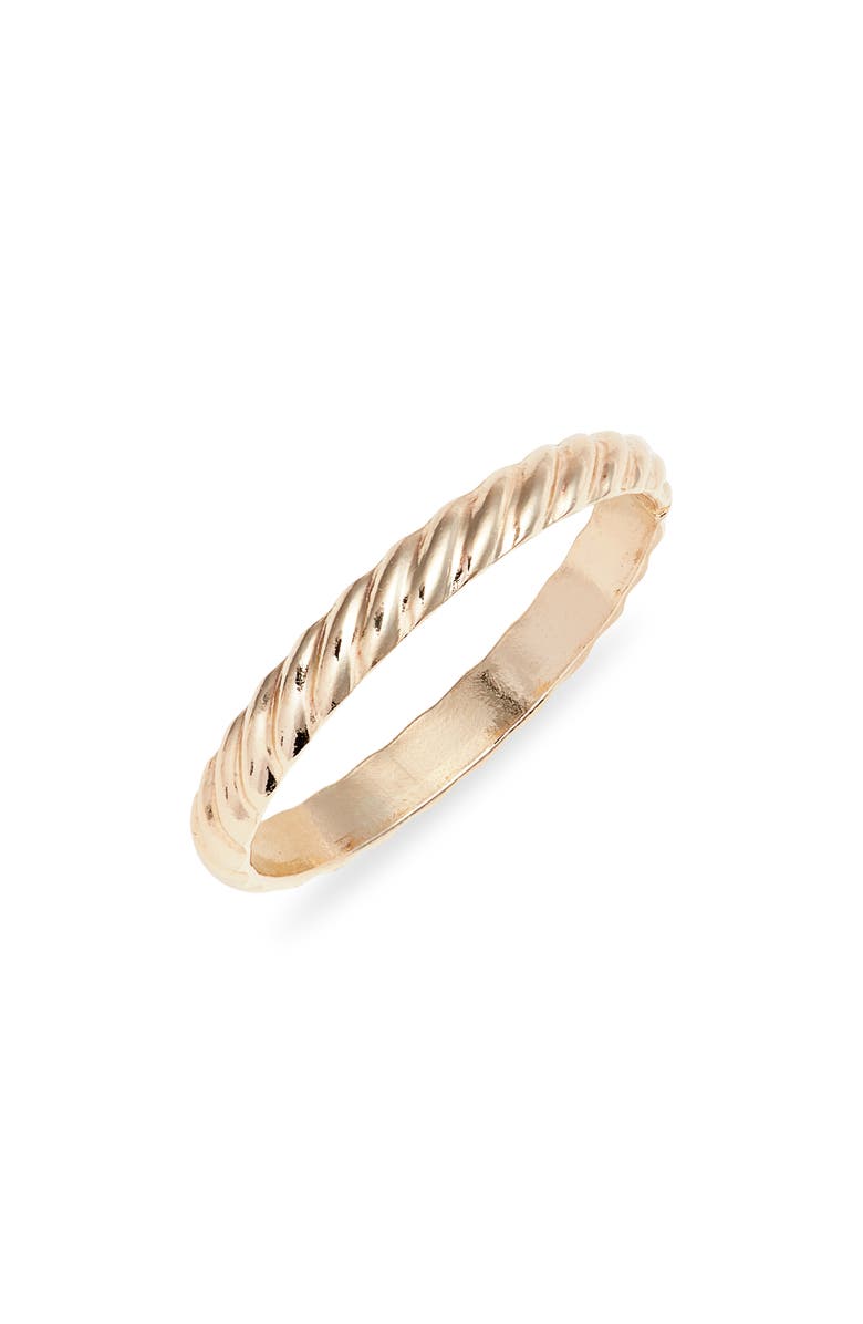 Nashelle Half Twisted Band Ring, Main, color, Gold Fill