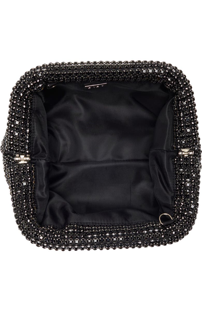 BCBG Crystal Frame Clutch, Alternate, color, Black