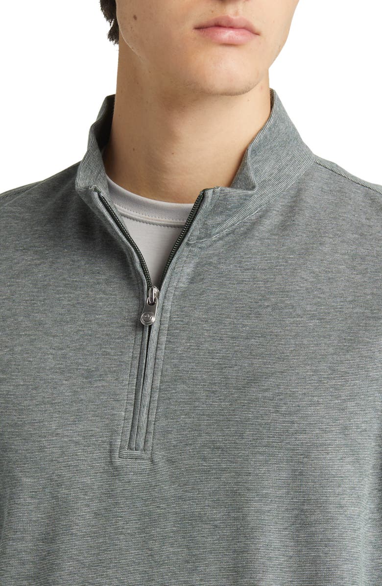 Peter Millar Stripe Crown Comfort Quarter Zip Pullover, Alternate, color, 