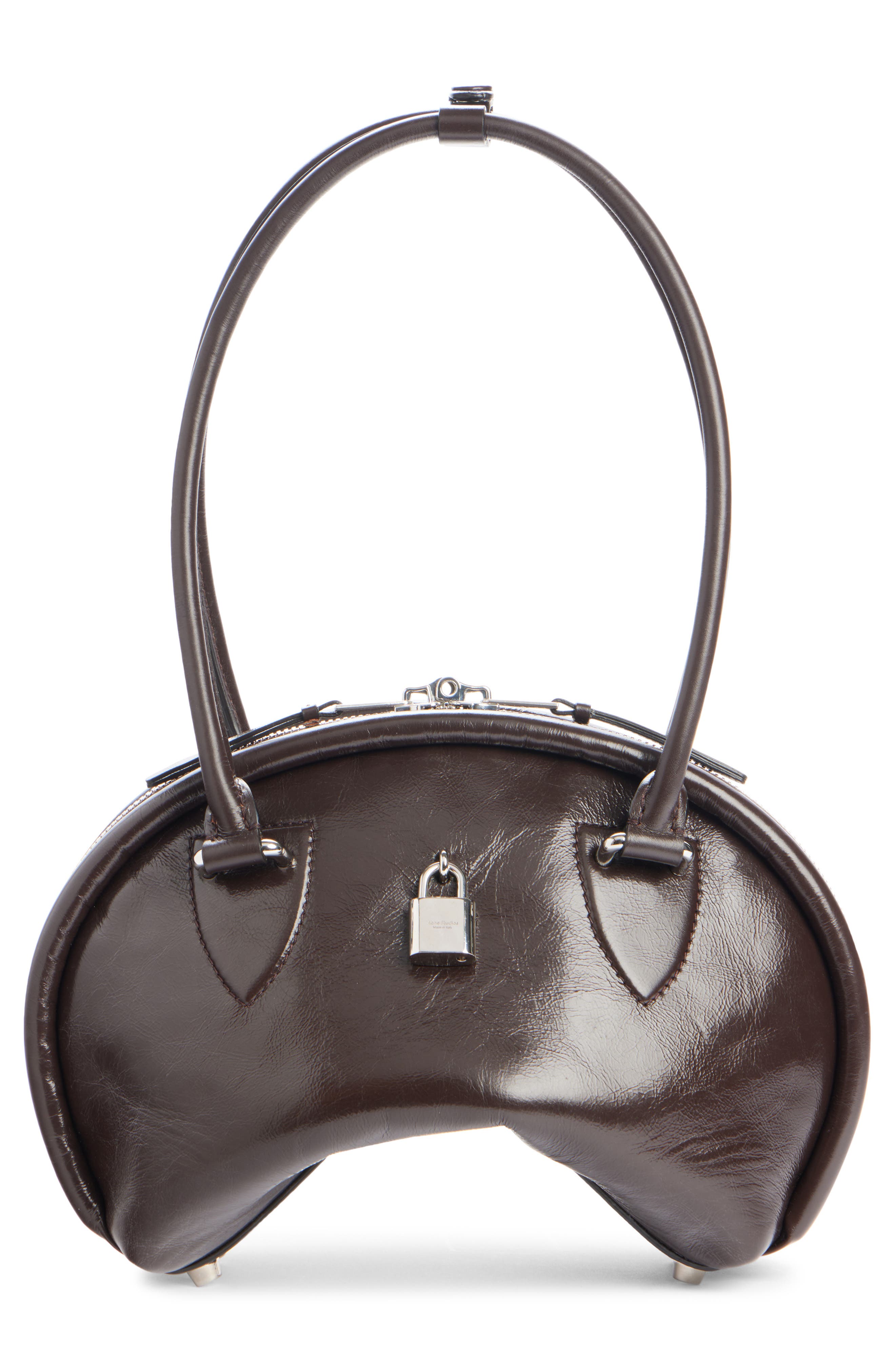 Small Bowlina Leather Shoulder Bag, Alternate, color, CHOCOLATE BROWN