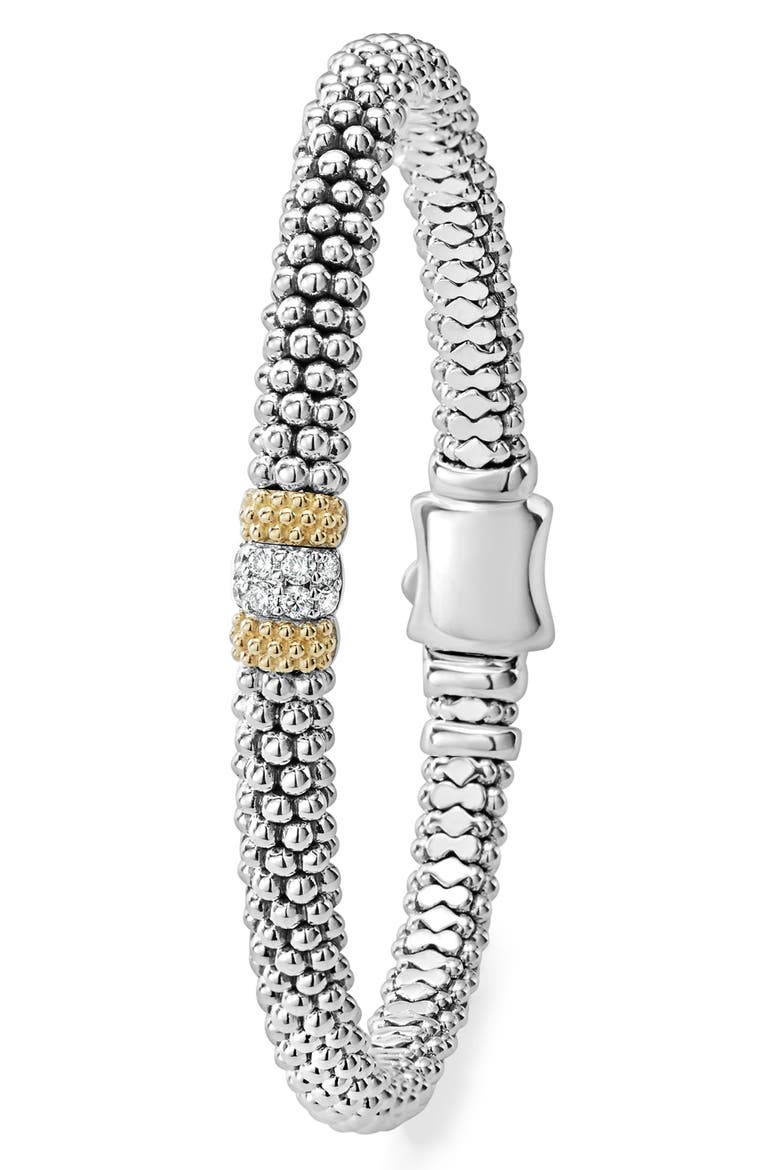 Diamond Luxe Pavé Station 6mm Bracelet, Alternate, color, DIAMOND