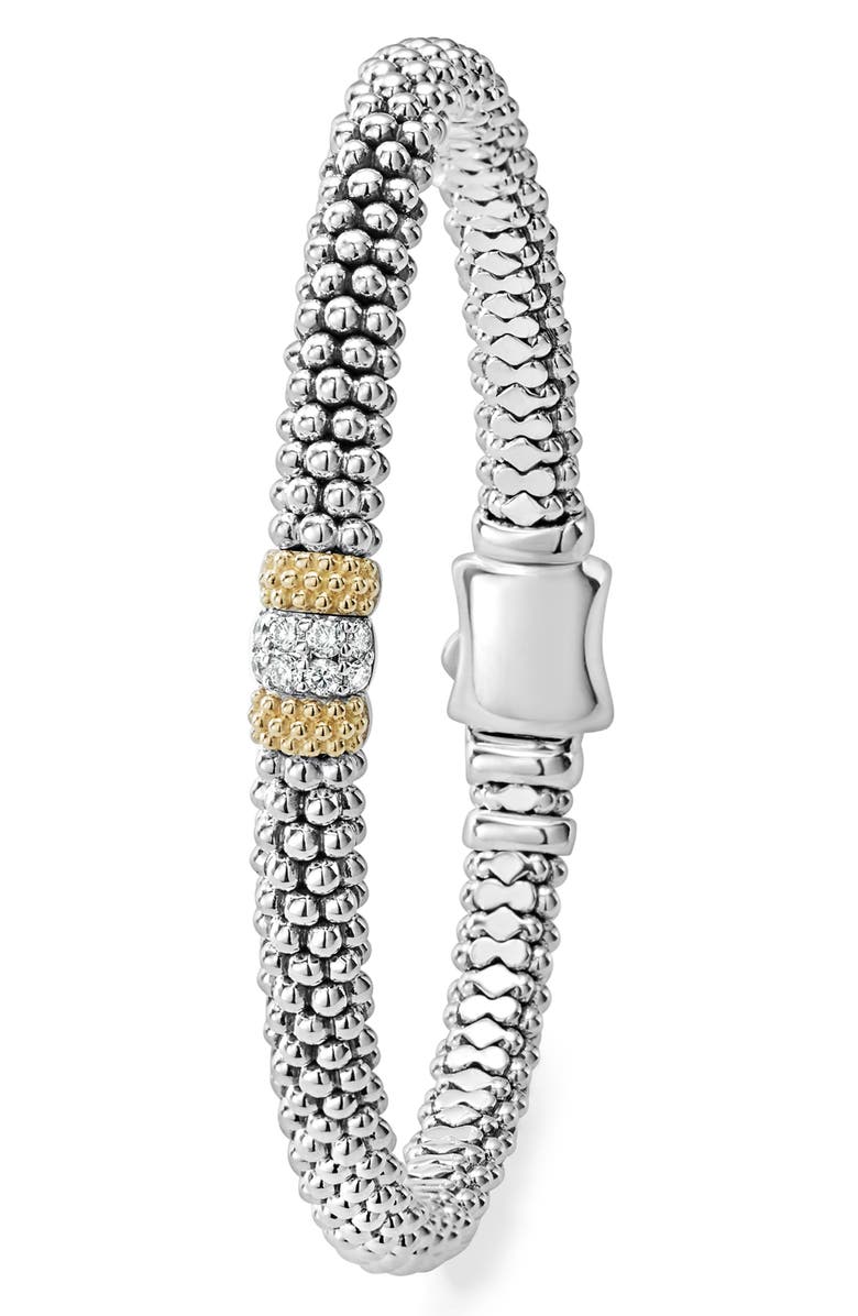 LAGOS Diamond Luxe Pavé Station 6mm Bracelet, Alternate, color, Diamond