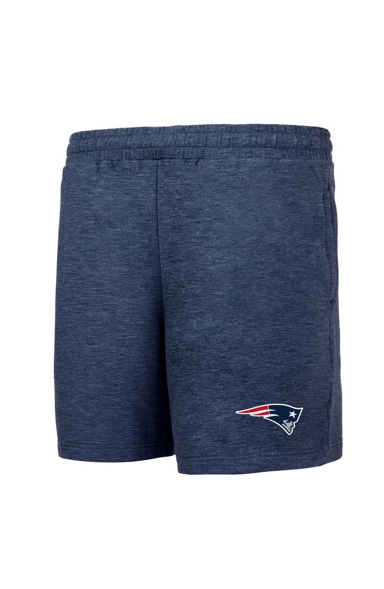CONCEPTS SPORT Men's Concepts Sport Navy New England Patriots Powerplay Tri-Blend Fleece Shorts, Main, color,