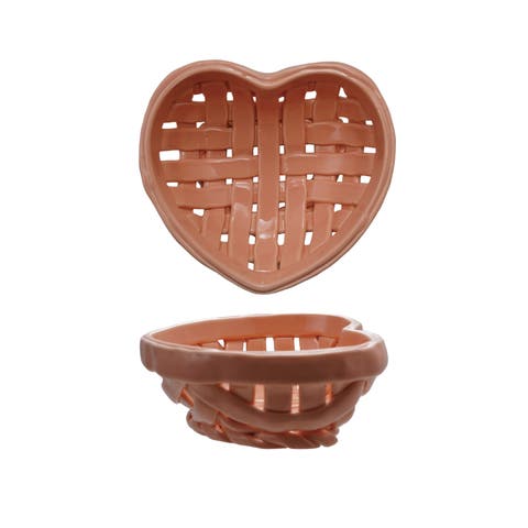 Woven Heart Shaped Basket