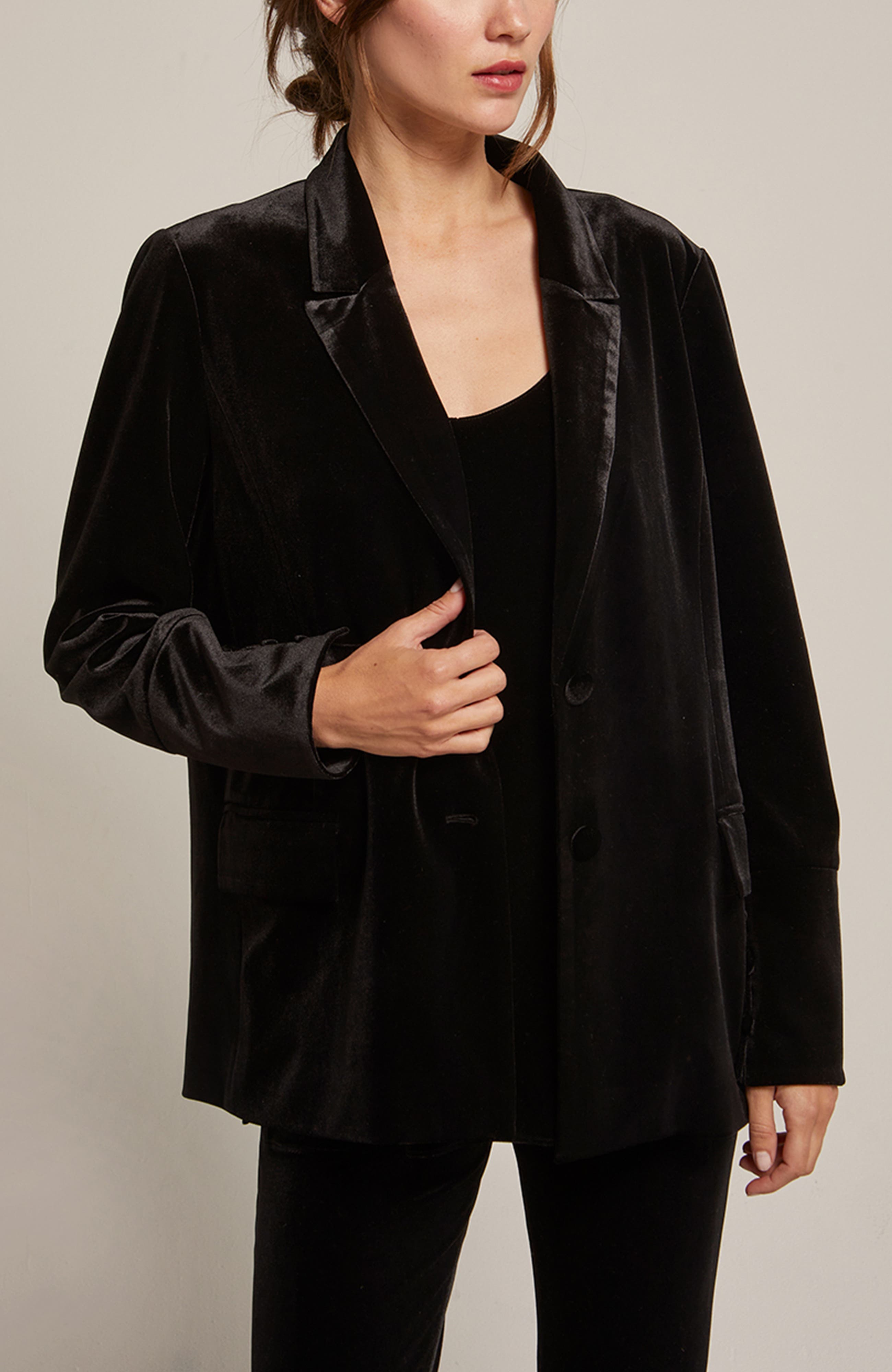 Single Breasted Velvet Blazer - image 2