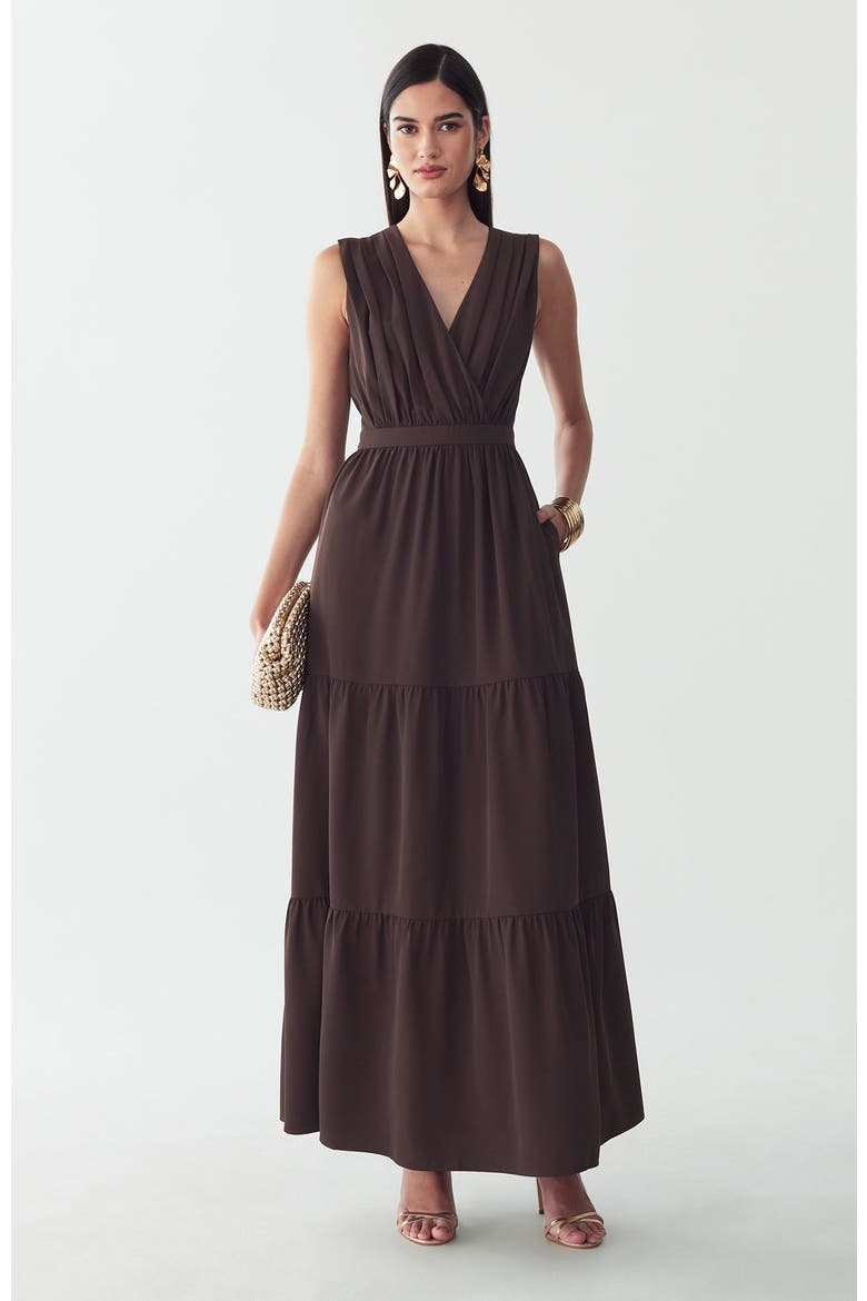 Grennan Maxi Dress, Alternate, color, Chocolate