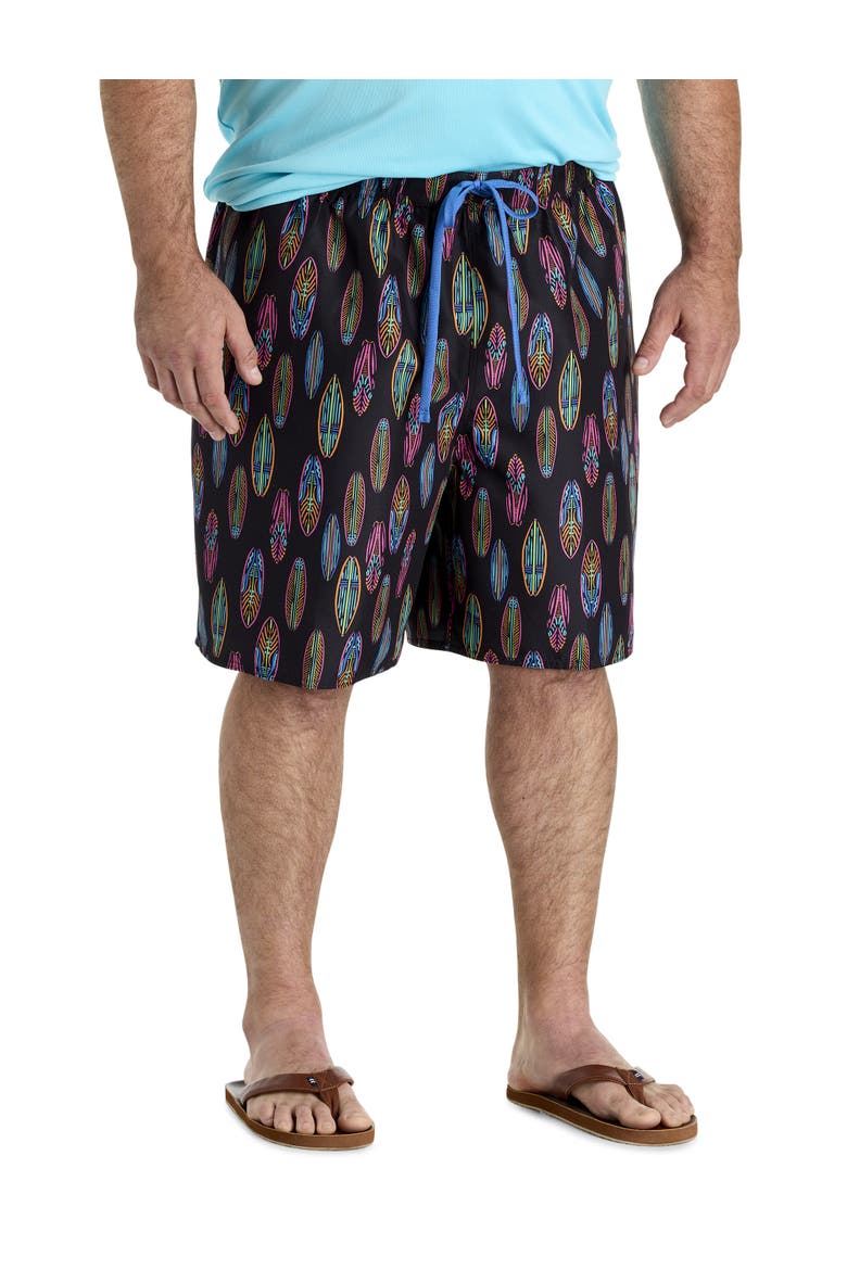 Big & Tall Cowabunga Swim Trunks, Main, color, BLACK MULTI