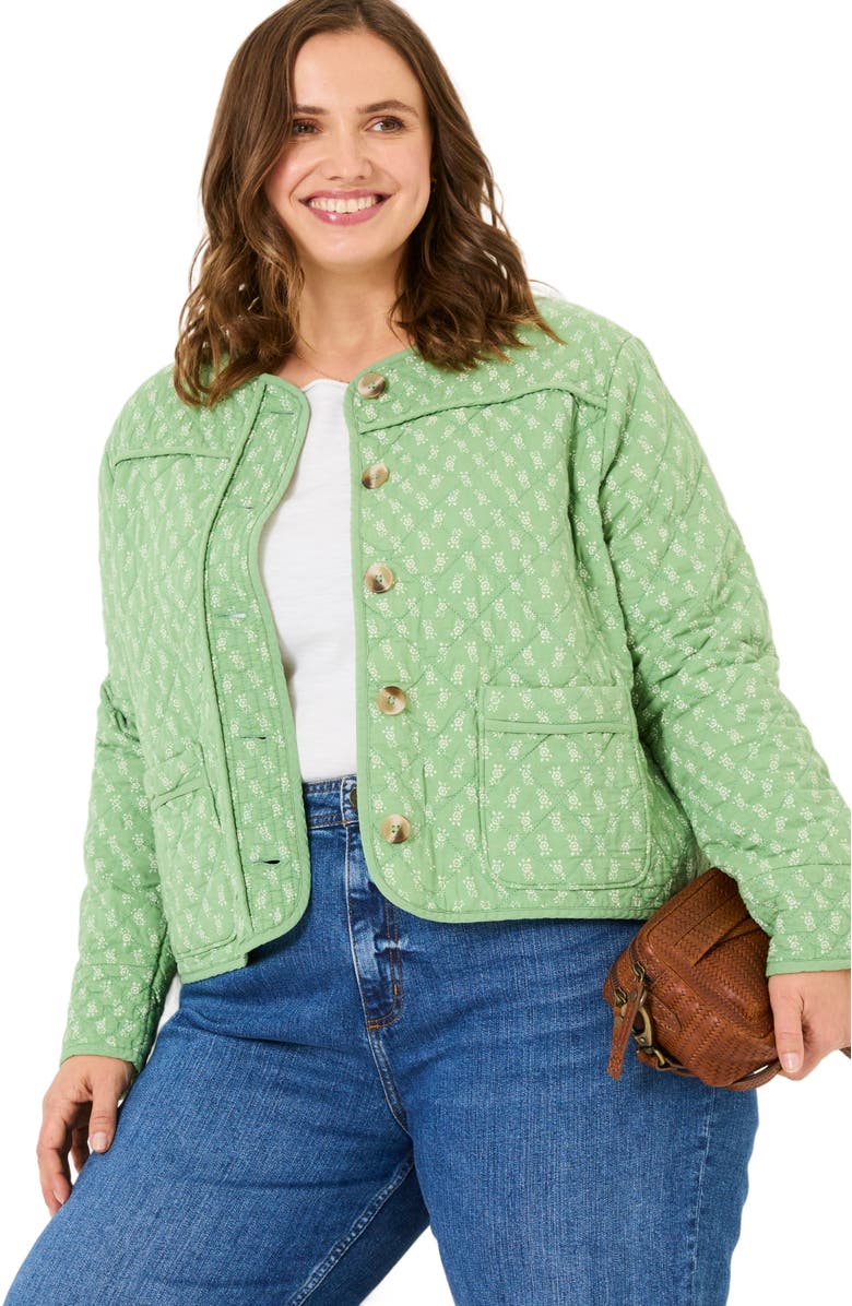 FatFace Plus Size Mia Woodblock Jacket, Main, color, 