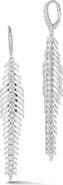 SPHERA MILANO Feather Cubic Zirconia Drop Earrings