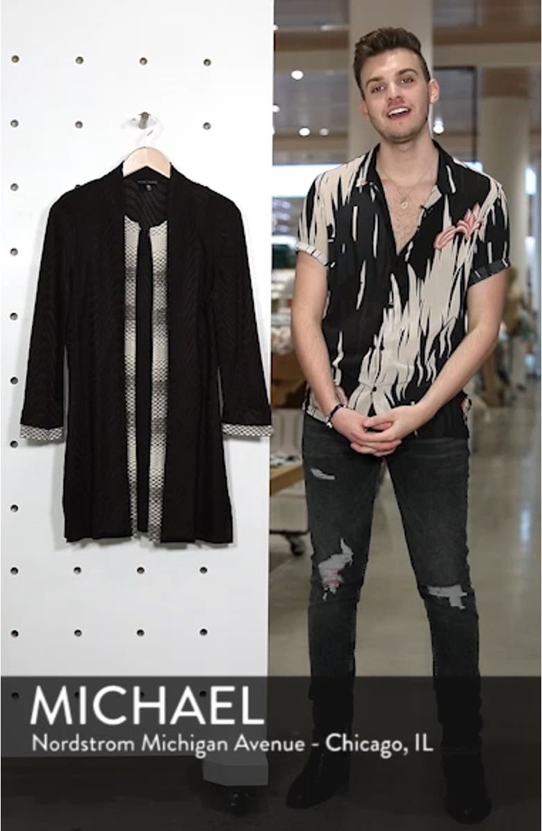 Long Jacquard Knit Jacket, sales video thumbnail