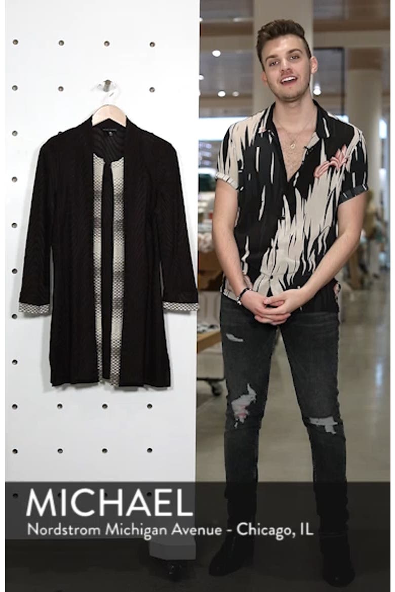Long Jacquard Knit Jacket video