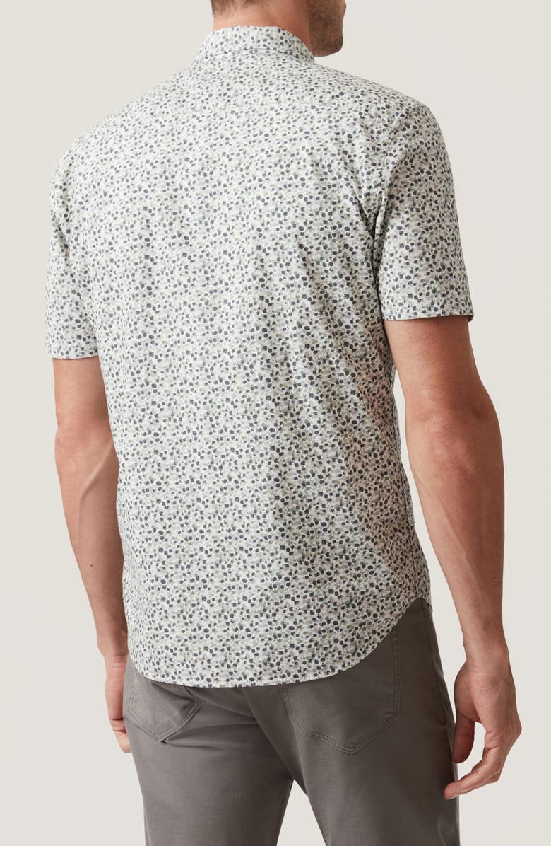 34 Heritage Grove Short Sleeve Cotton & Lyocell Button-Up Shirt, Alternate, color, Olive