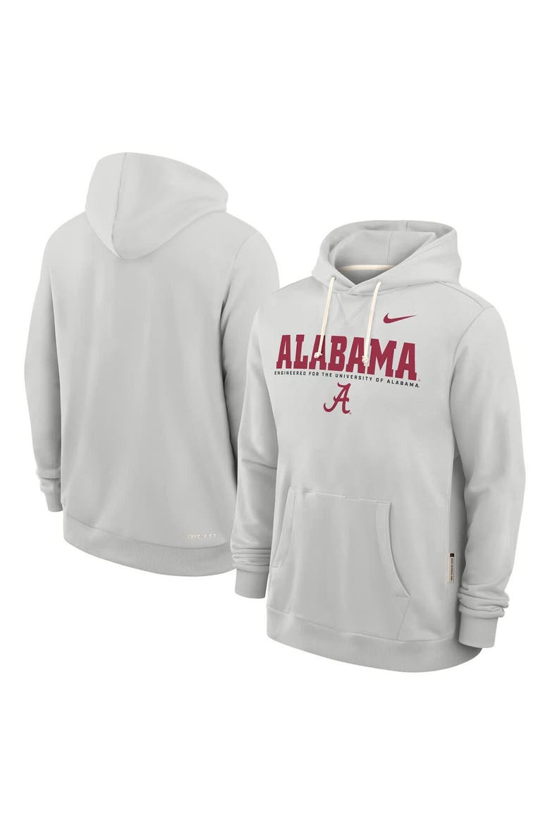 Men's Nike Gray Alabama Crimson Tide 2025 Sideline Standard Issue Dri-FIT Hoodie, Alternate, color, Gray